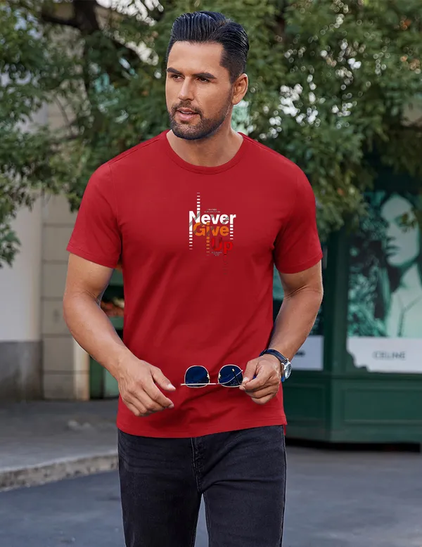 Red_Regular_Fit_Pure_Cotton_T-Shirt_For_Men