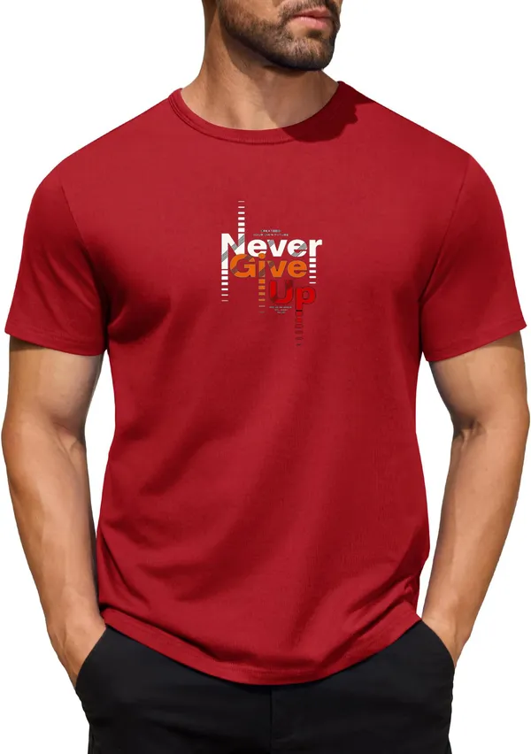 Red_Regular_Fit_Pure_Cotton_T-Shirt_For_Men