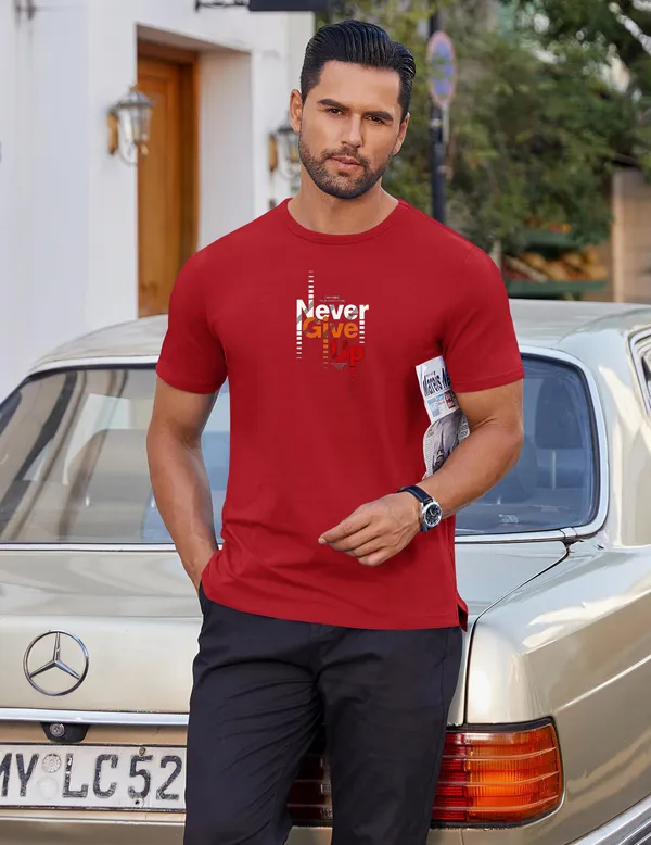 Red_Regular_Fit_Pure_Cotton_T-Shirt_For_Men
