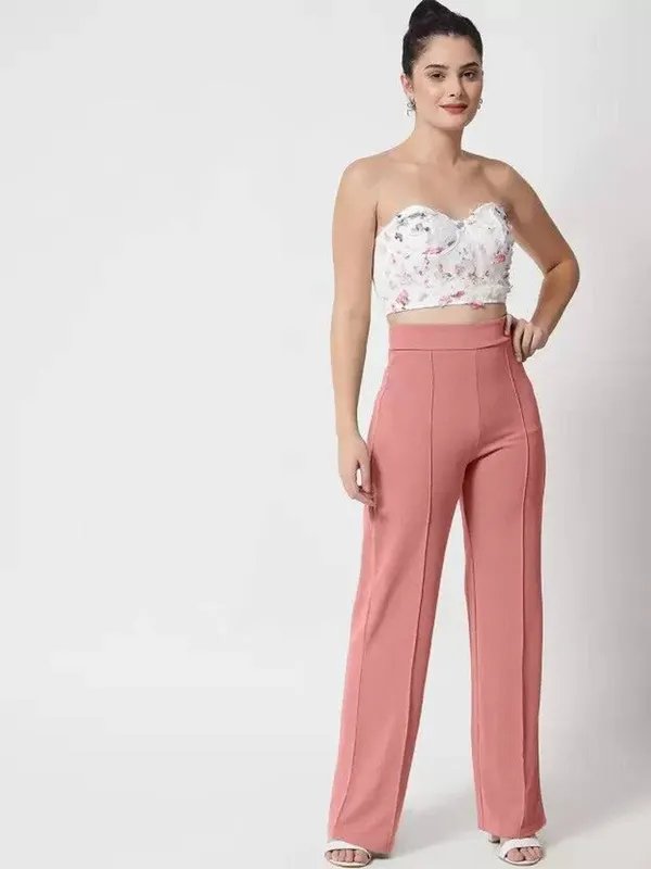 Rose_Gold_Viscose_Rayon_Trousers_For_Women