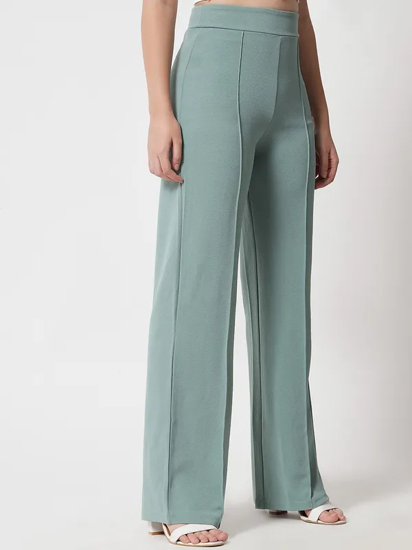 Teal_Viscose_Rayon_Trousers_For_Women