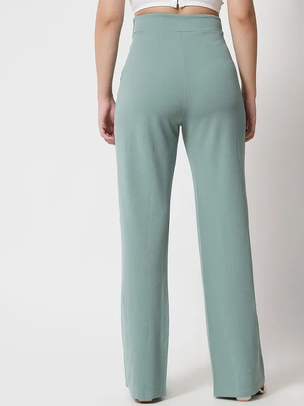 Teal_Viscose_Rayon_Trousers_For_Women