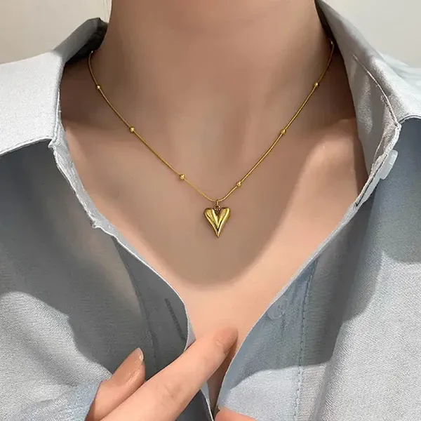 Gold_Trendy_Heart_Beads__Anti-Tarnish_Stainless_Steel_Chain_Necklace