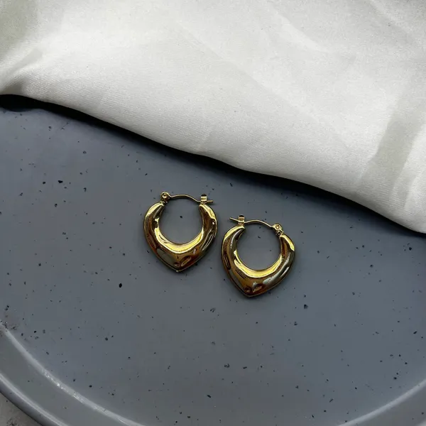 Gold_Love_Shaped_Cross_Border_Anti-Tarnish_Stainless_Steel_Hoops_Earrings