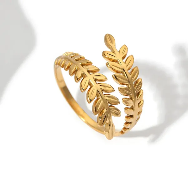 Gold_Parallel_Olive_Leaf_Ring_Anti-Tarnish_Stainless_Steel_Adjustable_Ring