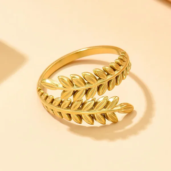 Gold_Parallel_Olive_Leaf_Ring_Anti-Tarnish_Stainless_Steel_Adjustable_Ring