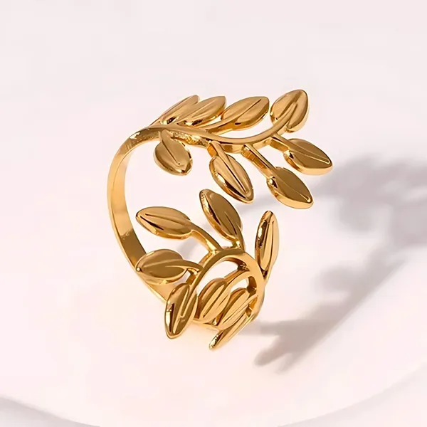 Gold_Exaggerated_Leaf_Anti-Tarnish_Stainless_Steel_Adjustable_Ring