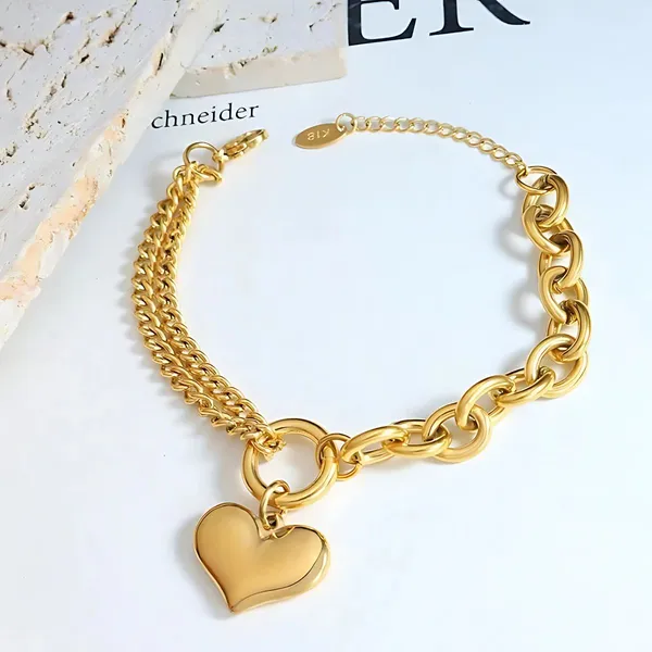 Gold_Love_Heart_Chain_Bracelet