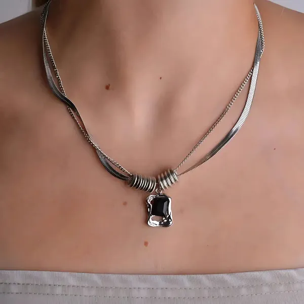 Silver_Hip-Hop_Style_Double-Layer_Anti-Tarnish_Necklace