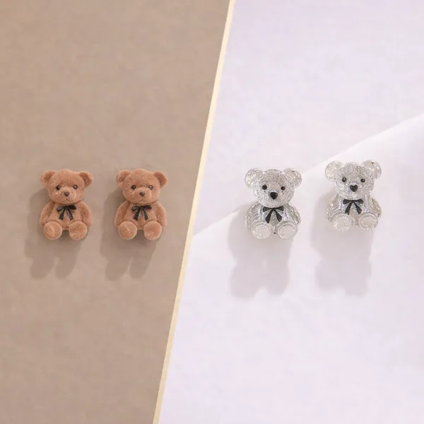 Pack_Of_2_Adorable_Teddy_Bear_Stud_Earrings