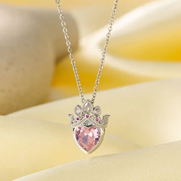 Anti_Tarnish_Heart_Themed_Pink_Crown_Pendant