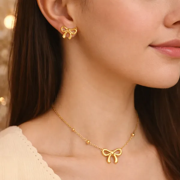Beads_Bow_Anti-Tarnish_Necklace_&_Earrings_Combo_Set