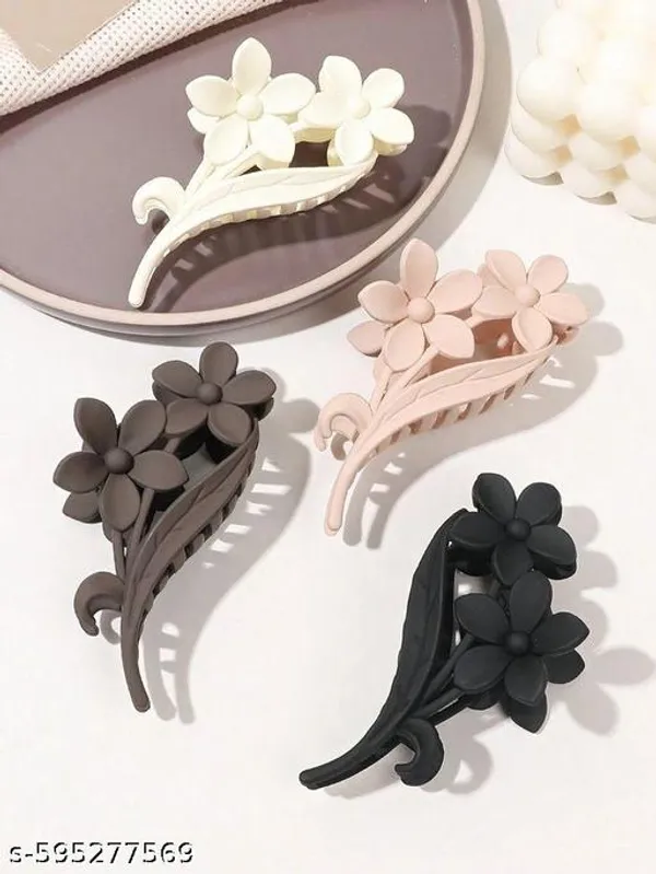 Pack_of_3_-_Multicolor_Bloom_&_Leaf_Matte_Finish_Hair_Claw_Clips