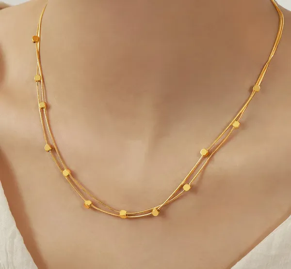 Gold_Double-Layer_Herringbone_Cubic_Square_Beads_Anti-Tarnish_Stainless_Steel_Necklace