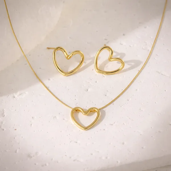 Minimal_Heart_Hollow_Jewelry_Set