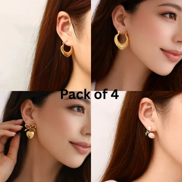 Pack_of_4_-_Golden_Earrings_for_Women
