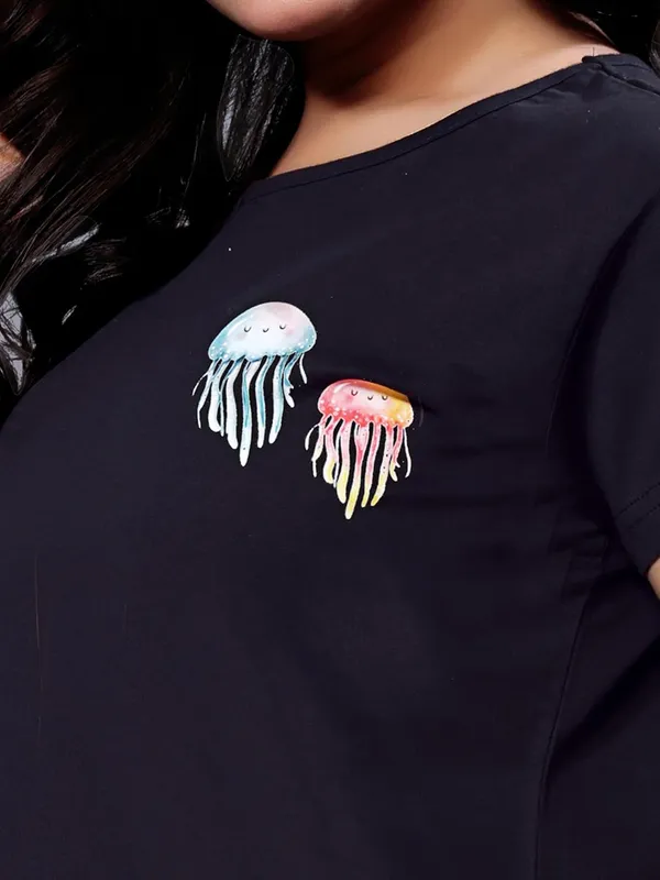 Black_Premium_Cotton_Soft,_Breathable_Regular_Fit_For_Chic_And_Comfortable_Regular_Fit_T-Shirt_For_Women