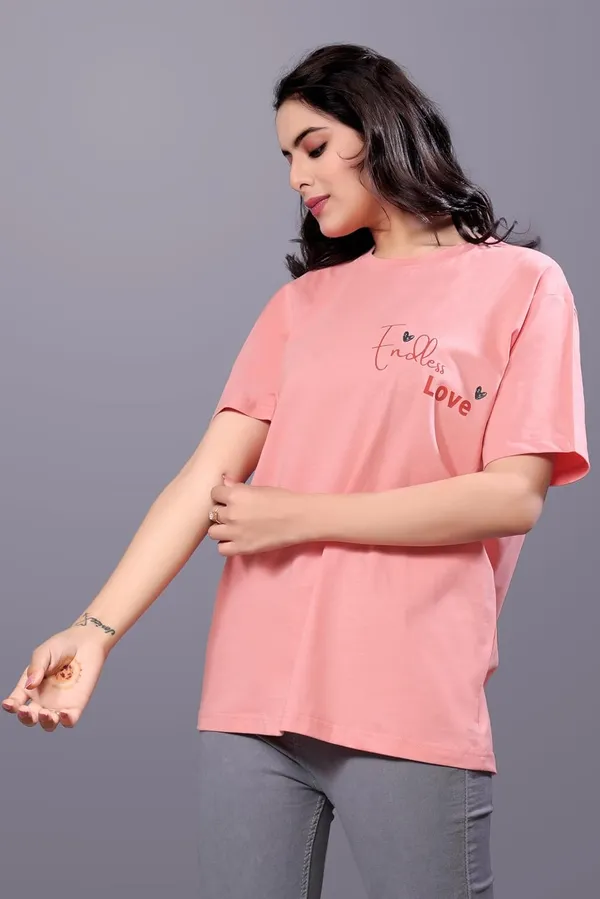 Peach_Printed_Cotton_Top_Stylish_And_Comfortable_Design,_Everyday_Wear,_And_Trendy_Fashion_Statements_Regular_Fit_T-Shirt_For_Women