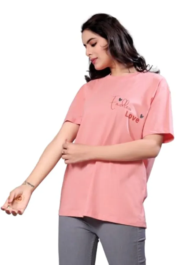 Peach_Printed_Cotton_Top_Stylish_And_Comfortable_Design,_Everyday_Wear,_And_Trendy_Fashion_Statements_Regular_Fit_T-Shirt_For_Women
