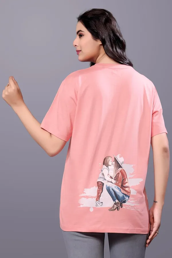 Peach_Printed_Cotton_Top_Stylish_And_Comfortable_Design,_Everyday_Wear,_And_Trendy_Fashion_Statements_Regular_Fit_T-Shirt_For_Women
