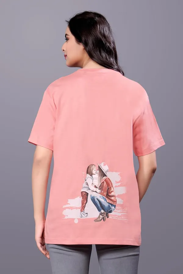Peach_Printed_Cotton_Top_Stylish_And_Comfortable_Design,_Everyday_Wear,_And_Trendy_Fashion_Statements_Regular_Fit_T-Shirt_For_Women
