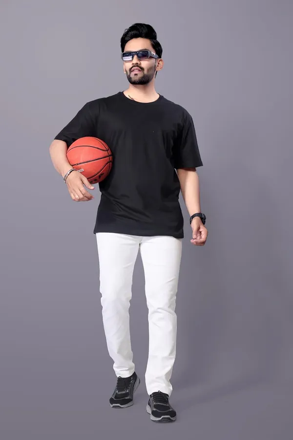 Black_Cotton_Comfortable,_Stylish,_Perfect_Casual_Wear_And_Everyday_Comfort_Relaxed_Fit_Oversize_T-Shirt_For_Men