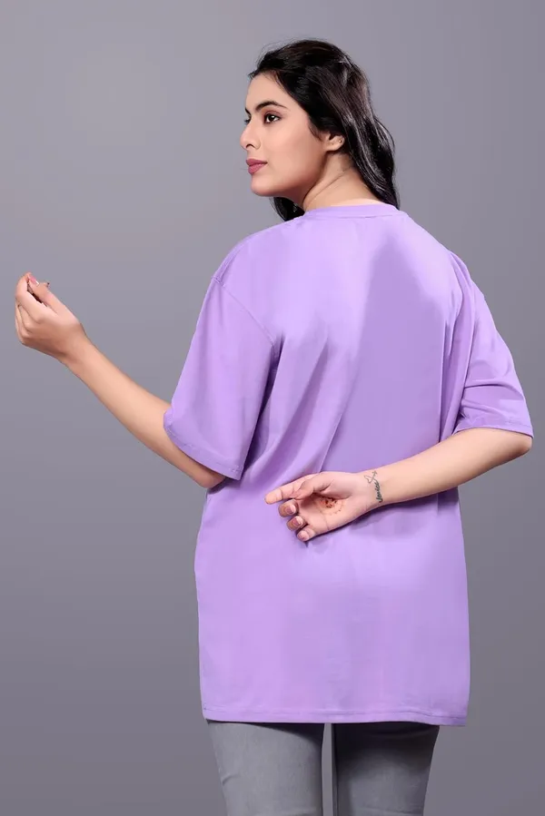 Lavender_Cotton_Top_With_Digital_Prints_Sophisticated_Design,_Stylish_Comfort_Oversize_T-Shirt_For_Women