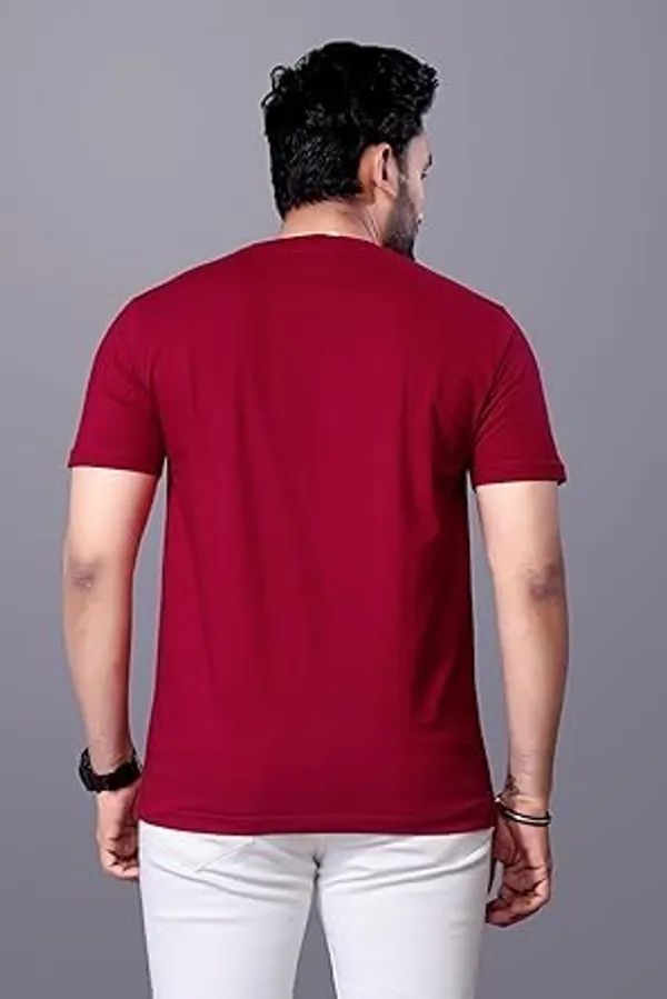 Red_Classic_Cotton_Comfortable,_Lightweight,_And_Stylish_Regular_Fit_T-Shirt_For_Men