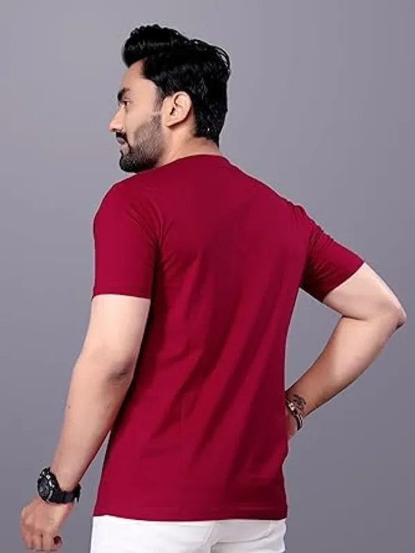 Red_Classic_Cotton_Comfortable,_Lightweight,_And_Stylish_Regular_Fit_T-Shirt_For_Men