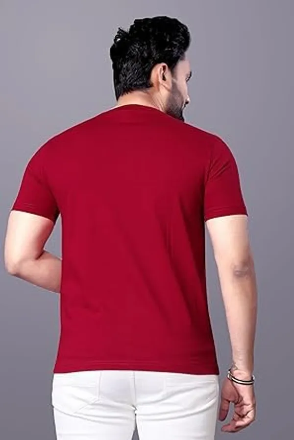 Red_Classic_Cotton_Comfortable,_Lightweight,_And_Stylish_Regular_Fit_T-Shirt_For_Men