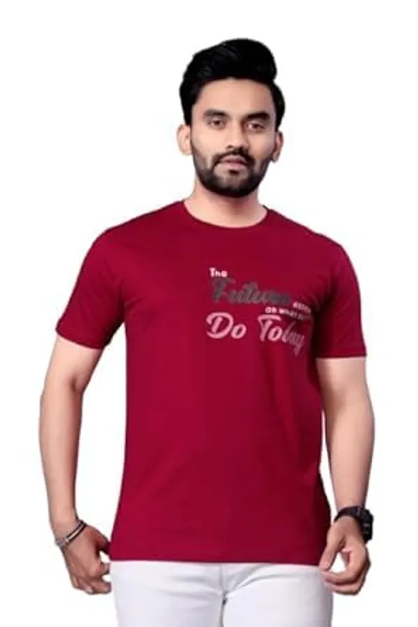 Red_Classic_Cotton_Comfortable,_Lightweight,_And_Stylish_Regular_Fit_T-Shirt_For_Men