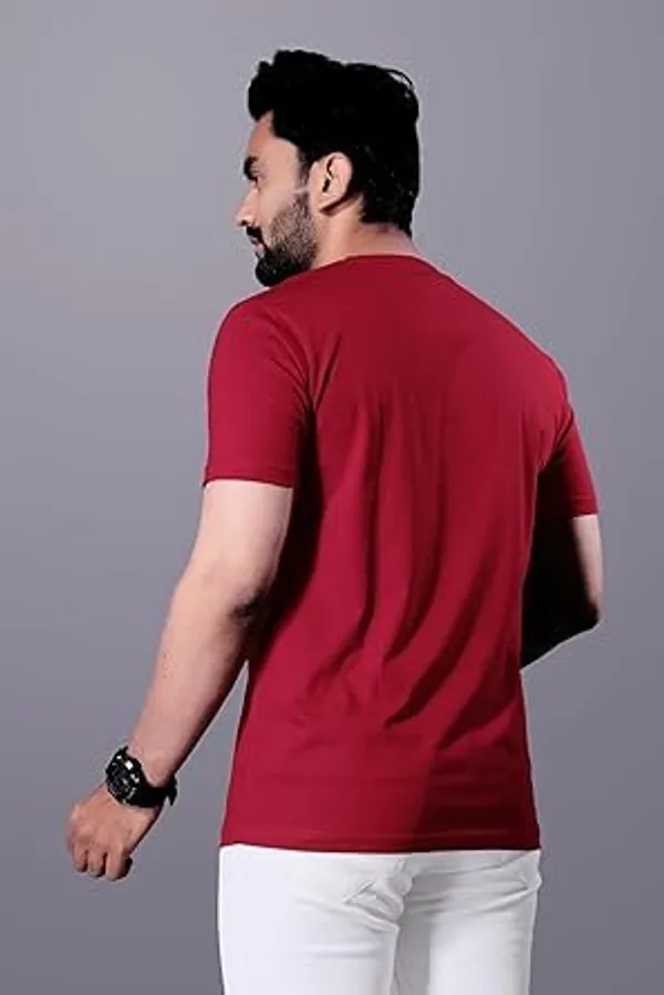 Red_Classic_Cotton_Comfortable,_Lightweight,_And_Stylish_Regular_Fit_T-Shirt_For_Men