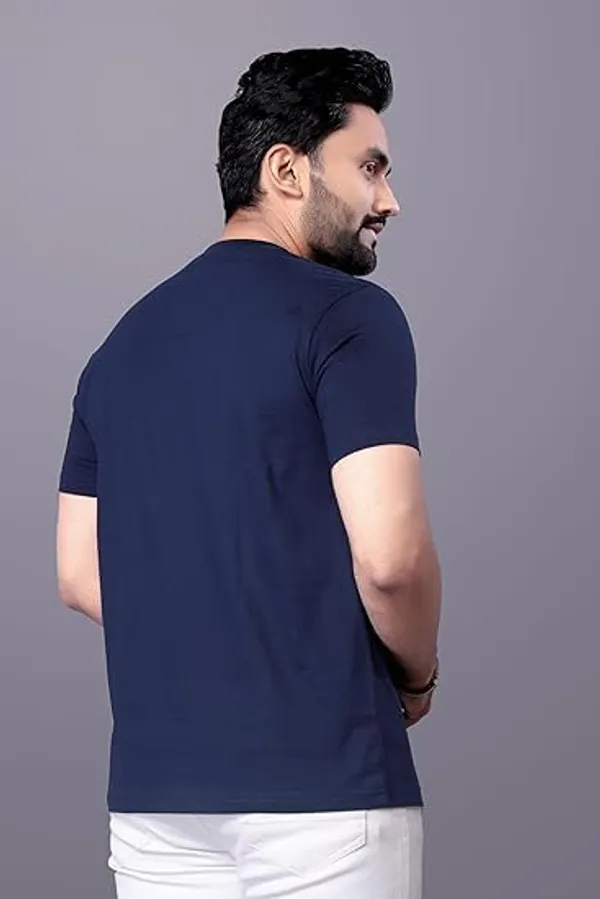 Blue_Classic_Cotton_Comfortable,_Lightweight,_And_Stylish_Regular_Fit_T-Shirt_For_Men
