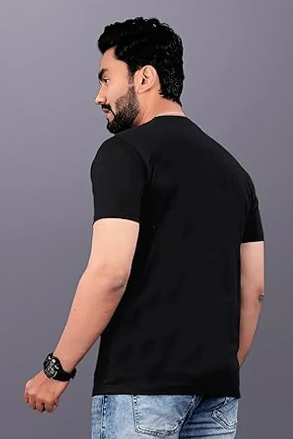 Black_Classic_Cotton_Comfortable,_Lightweight,_And_Stylish_Regular_Fit_T-Shirt_For_Men