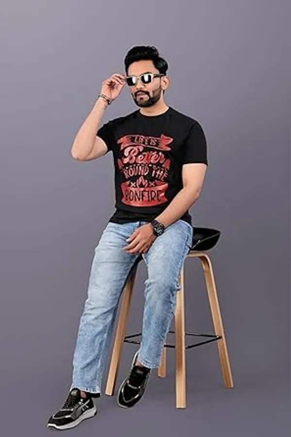 Black_Classic_Cotton_Comfortable,_Lightweight,_And_Stylish_Regular_Fit_T-Shirt_For_Men