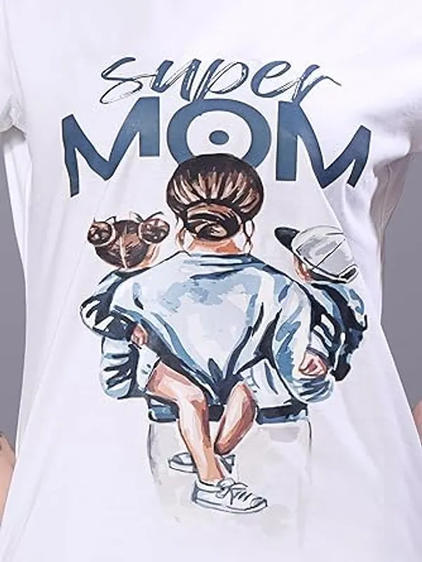 White_Printed_Stylish_Cotton_Top,_Comfortable_And_Trendy_Design,_Perfect_Regular_Fit_T-Shirt_For_Women