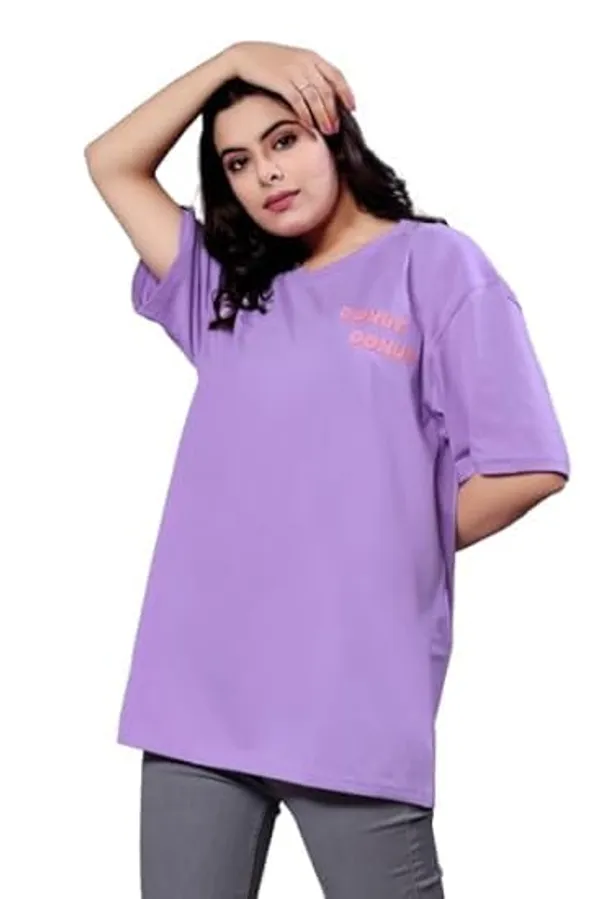Lavender_Cotton_Top_With_Digital_Prints_Sophisticated_Design_Stylish_Comfort_Oversize_T-Shirt_For_Women