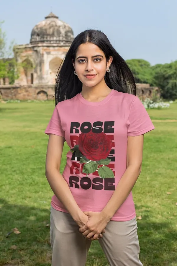 Rose_Pink_Printed_Stylish_Cotton_Top,_Comfortable_And_Trendy_Design,_Perfect_Regular_Fit_T-Shirt_For_Women
