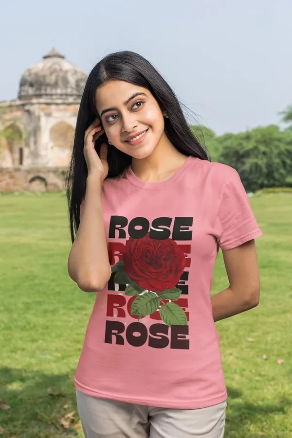 Rose_Pink_Printed_Stylish_Cotton_Top,_Comfortable_And_Trendy_Design,_Perfect_Regular_Fit_T-Shirt_For_Women