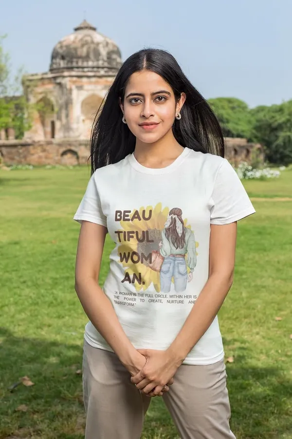 White_Printed_Stylish_Cotton_Top,_Comfortable_And_Trendy_Design,_Perfect_Regular_Fit_T-Shirt_For_Women