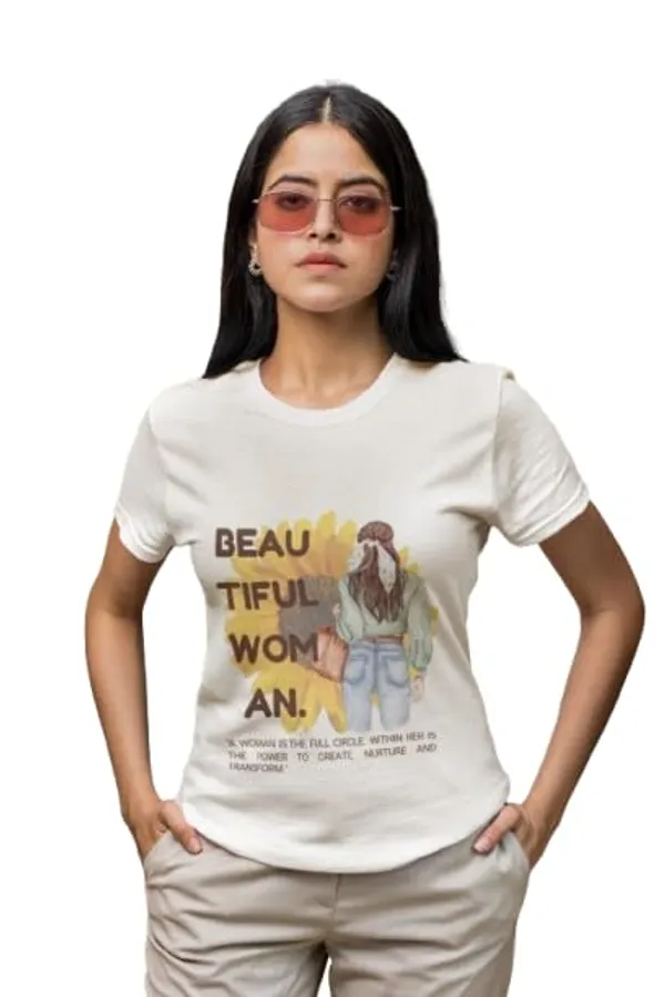 White_Printed_Stylish_Cotton_Top,_Comfortable_And_Trendy_Design,_Perfect_Regular_Fit_T-Shirt_For_Women