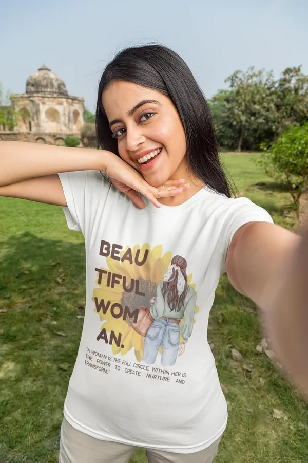 White_Printed_Stylish_Cotton_Top,_Comfortable_And_Trendy_Design,_Perfect_Regular_Fit_T-Shirt_For_Women