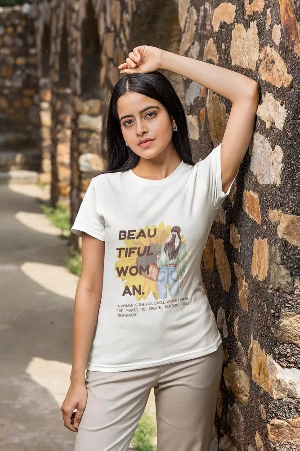 White_Printed_Stylish_Cotton_Top,_Comfortable_And_Trendy_Design,_Perfect_Regular_Fit_T-Shirt_For_Women