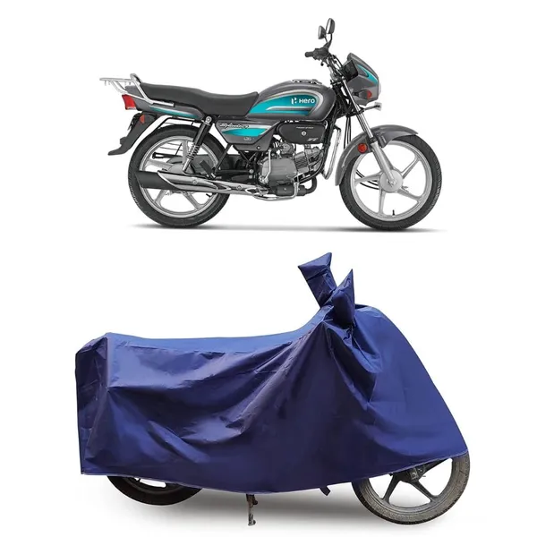 AASHTIK_MART_:-_Hero_Splendor_Plus_Bike_Cover_Dustproof_|_Water_Resistant_|_Premium_Polyester_Fabric_with_Both_Side_Mirror_Pocket_for_All_Weather_Protection_-_Navy_Blue