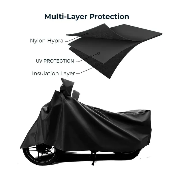 Aksmit_Universal_Two_Wheeler_Bike/Scooty_Body_Cover_Heat_Protection/Water_Resistance/UV-Rays/Birds_Dropping/Scratch_Proof/Dust_Proof_(Black)