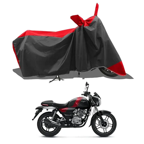 New_Bajaj_V15_Universal_Motorcycle_Bike/Scooty_Two_Wheeler_Safety_Full_Body_Cover_Red_Patta_Ke-K-94