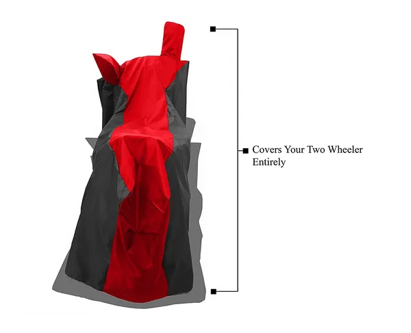 New_Bajaj_V15_Universal_Motorcycle_Bike/Scooty_Two_Wheeler_Safety_Full_Body_Cover_Red_Patta_Ke-K-94