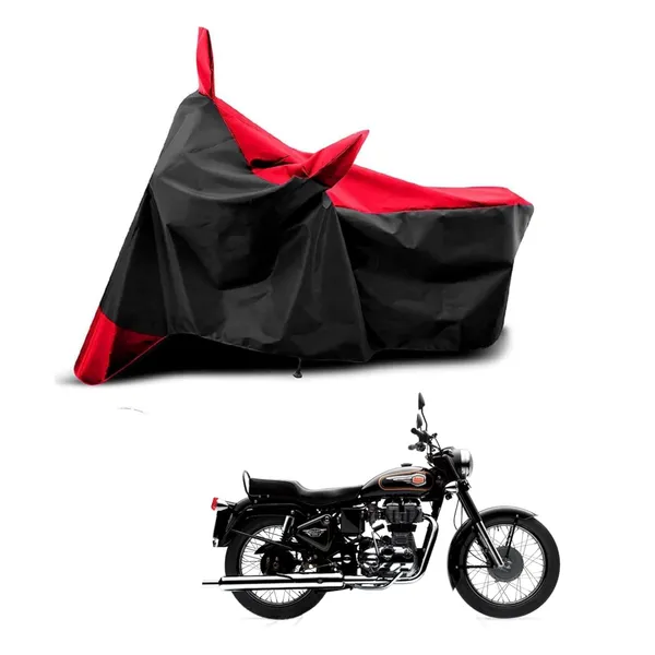 New_Royal_Enfields_Standard_350_Water_Resistant_-_UV_Protection_&_Dust_Proof_Full_Bike_-_Scooty_Two_Wheeler_Body_Cover_For_Royal_Enfields_Standard_350_Red_Patta_Kkb-425