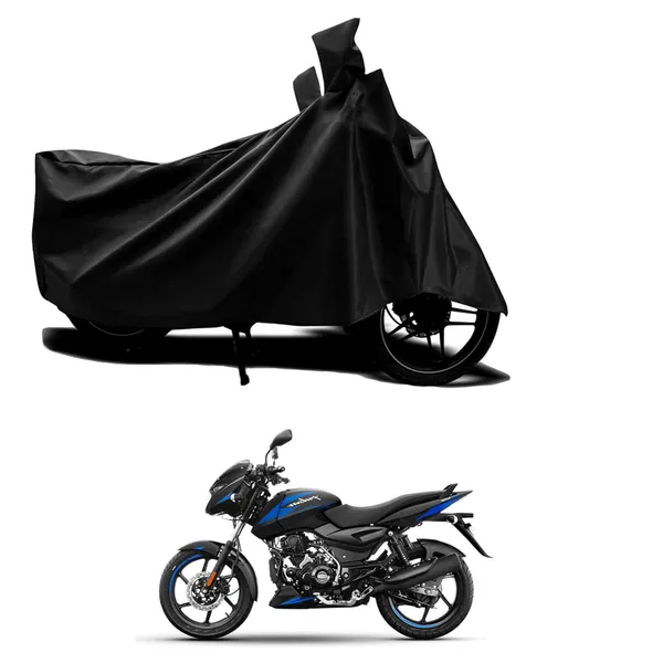 New_Bajaj_Pulsar_125_Water_Resistant_-_UV_Protection_&_Dust_Proof_Full_Bike_-_Scooty_Two_Wheeler_Body_Cover_For_Bajaj_Pulsar_125_(Black_Ka-72)