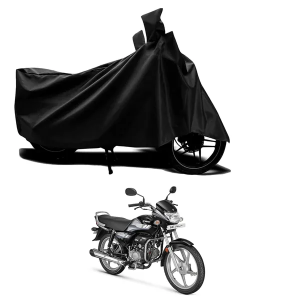 New_Hero_Hf_Deluxe_Water_Resistant_-_UV_Protection_&_Dust_Proof_Full_Bike_-_Scooty_Two_Wheeler_Body_Cover_For_Hero_Hf_Deluxe_(Black_Ka-145)